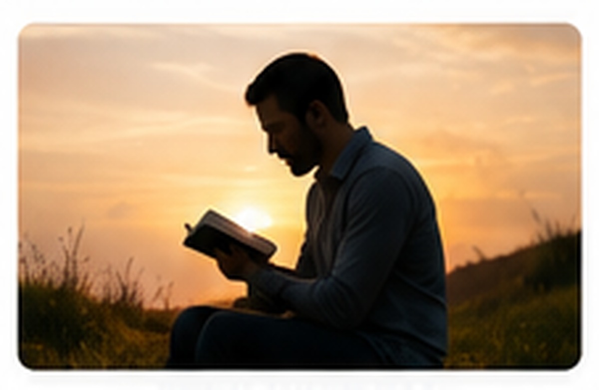 Person reading thoughtfully